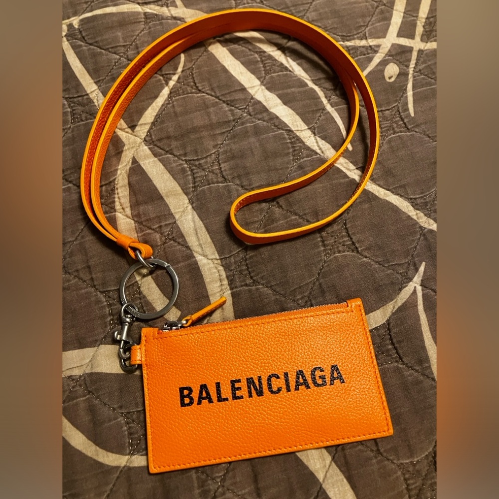 Brand new, never used Balenciaga wallet keychain